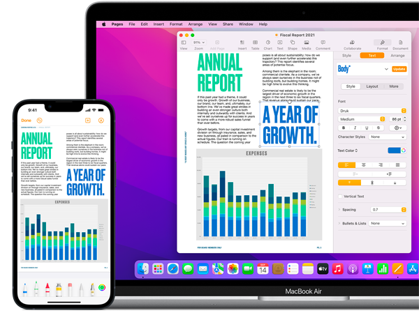 MacBook et iPhone qui partagent les mêmes fonctionnalités