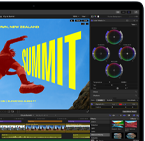 Écran de MacBook Air affichant un montage vidéo pour mettre en avant les capacités de la puce M5