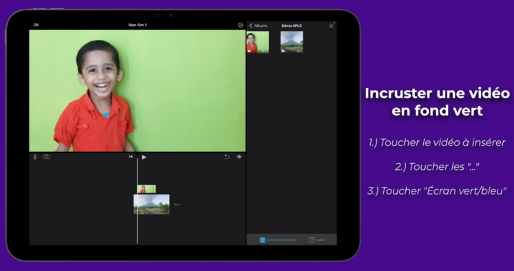 application iMovie sur iPad